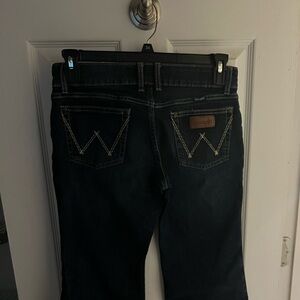 Wrangler Women's Black Bootcut Jeans with Contrast Stitching